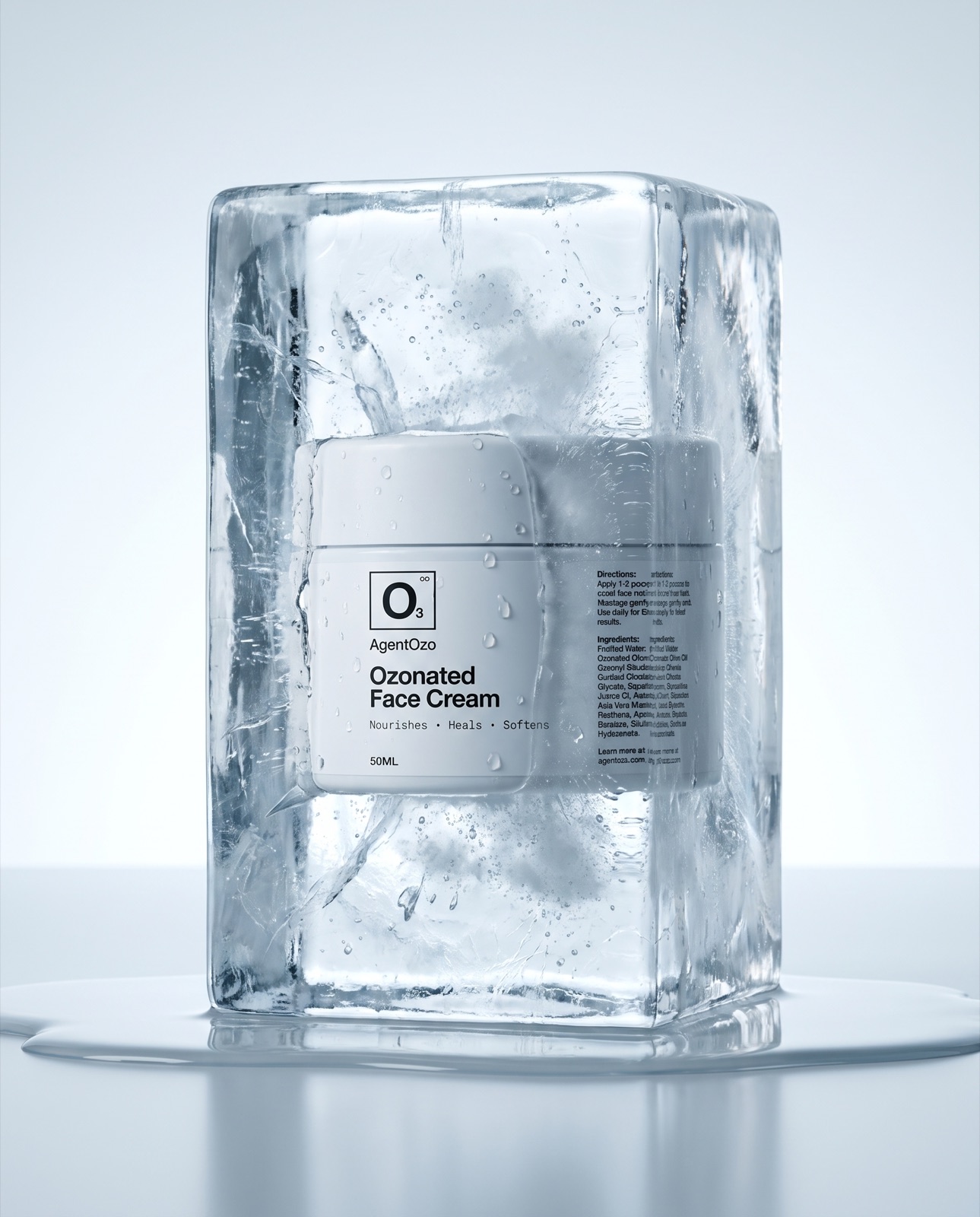 Ozonated Face Cream in ice