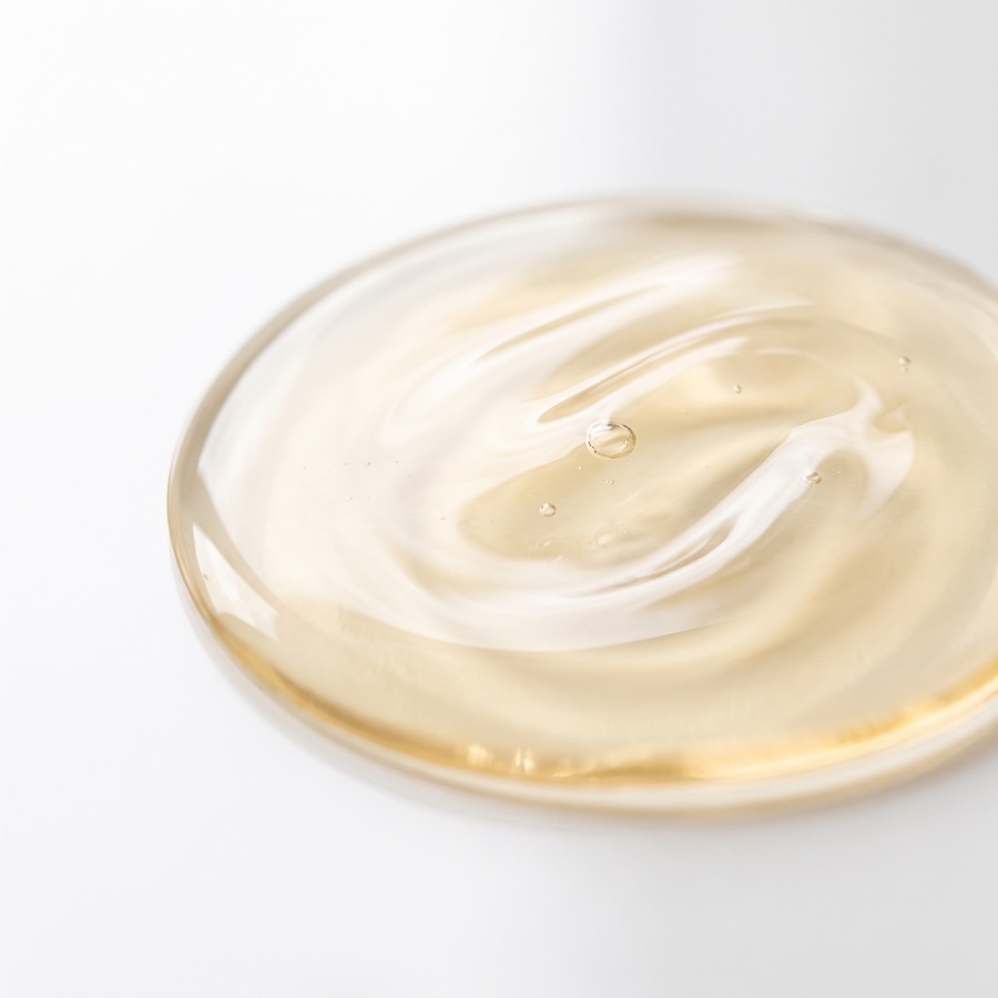 Golden ozonated oil texture — oxygen activated plant lipids